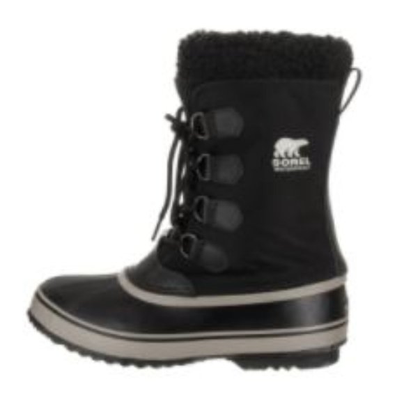 Sorel Other - SOREL Black Tusk 1964 Pac Nylon Faux Fur Boots 8